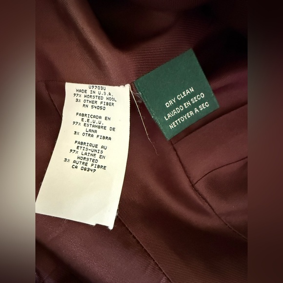 Lauren Ralph Lauren Women’s Petite Brown Wool Blazer Jacket - Size 6P - Picture 7 of 7